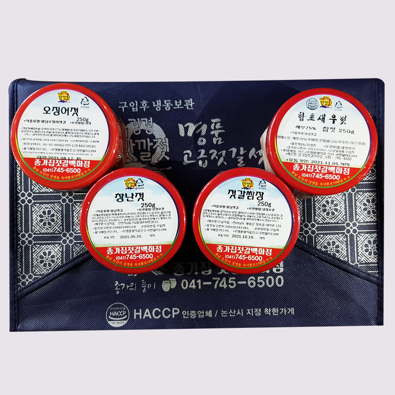 양념젓갈 4종 선물세트 (알뜰형 250g)